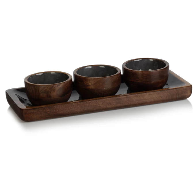Zodax SERVING SEDONA CONDIMENT SET & TRAY