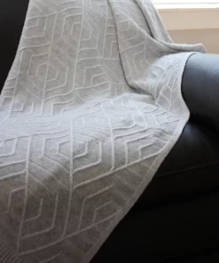 Alashan Cashmere DECAUX CASHMERE THROW SEA SALT & ASH