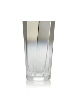 Kim Seybert DRINKWARE HELIX SILVER GLASSWARE