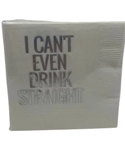 Print Appeal WINE & BAR COCKTAIL NAPKIN PACK | CAN'T DRINK STRAIGHT