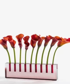 Apeloig Collection ACRYLIC MENORAH | BURGUNDY JUDAICA