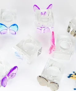 Rose Petal NY BUTTERFLY NAPKIN RING SET OF 4 THE TABLE