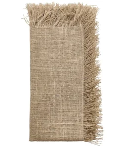 Kim Seybert FRINGE NATURAL & SILVER NAPKIN