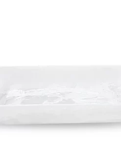 Nashi Home SWIRL RESIN RECTANGLE TRAY | WHITE | VARIOUS SIZES