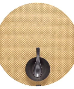 Chilewich THE TABLE BASKETWEAVE PLACEMAT | WHITE & SILVER | SQUARE