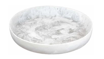 Nashi Home SWIRL RESIN ROUND PLATTER | WHITE | VARIOUS SIZES SERVING