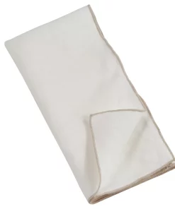 Saro Trading Company THE TABLE STITCH STONE WASHED NAPKIN IVORY