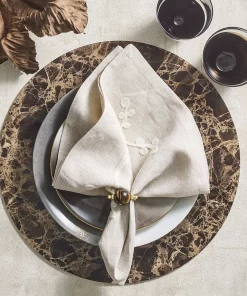 Kim Seybert MINERAL NAPKIN RING BROWN