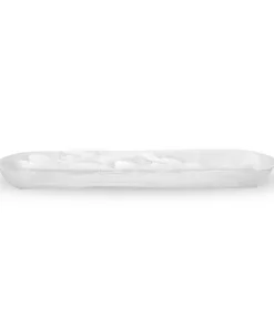 Nashi Home SWIRL RESIN BOAT BOWL WHITE