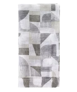 Bodrum GEO LINEN NAPKIN SILVER THE TABLE