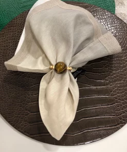 Kim Seybert THE TABLE CROCO PLACEMAT TAUPE