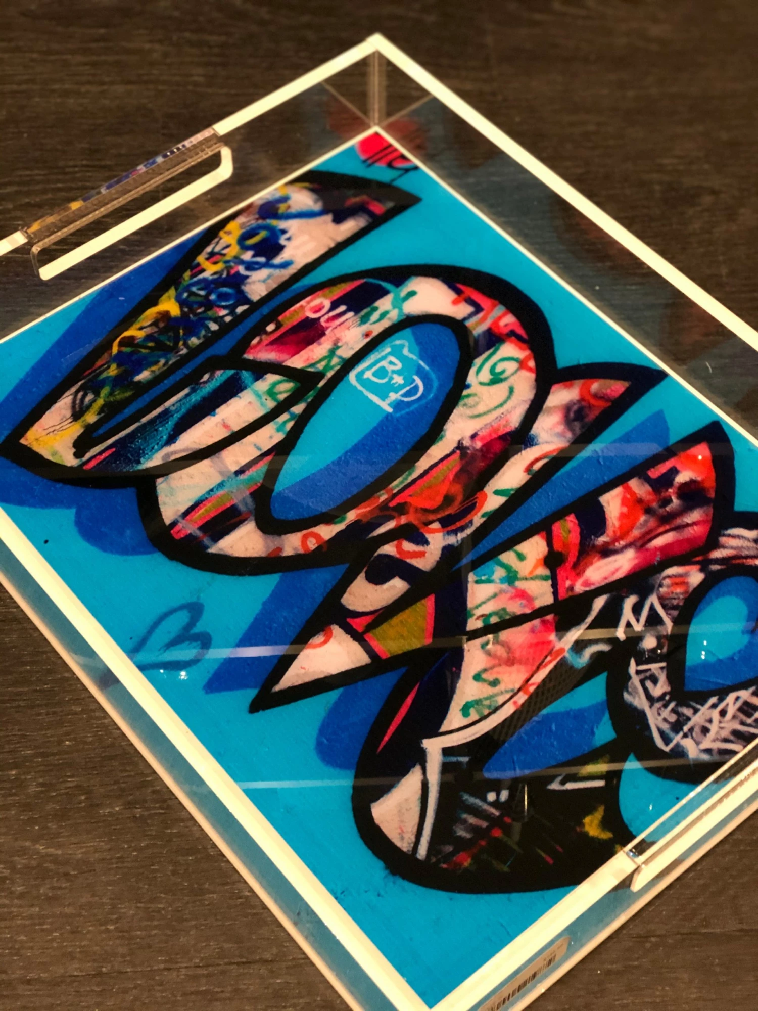 EYE CANDY EYE CANDY ACRYLIC By CH GRAFFITI LOVE TRAY | CB ART LIMITED EDITION