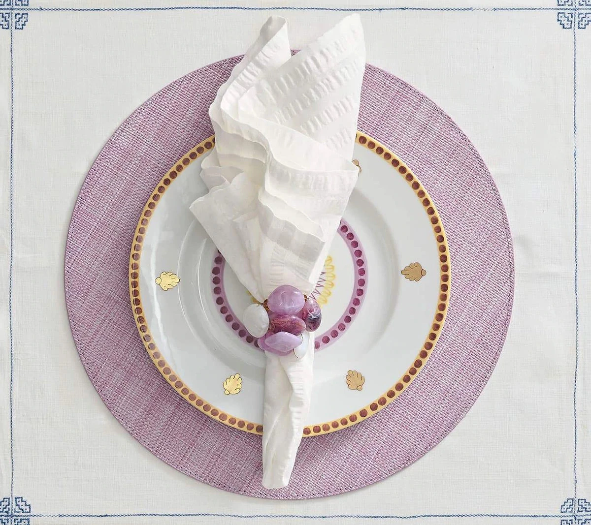 Kim Seybert SEERSUCKER NAPKIN WHITE