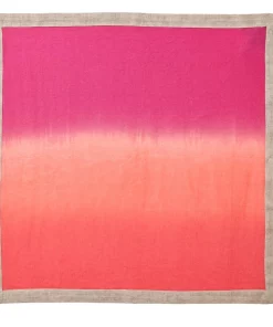 Kim Seybert THE TABLE DIP DYE NAPKIN FUCHSIA & ORANGE