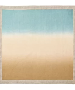 Kim Seybert THE TABLE DIP DYE NAPKIN NATURAL & SEAFOAM