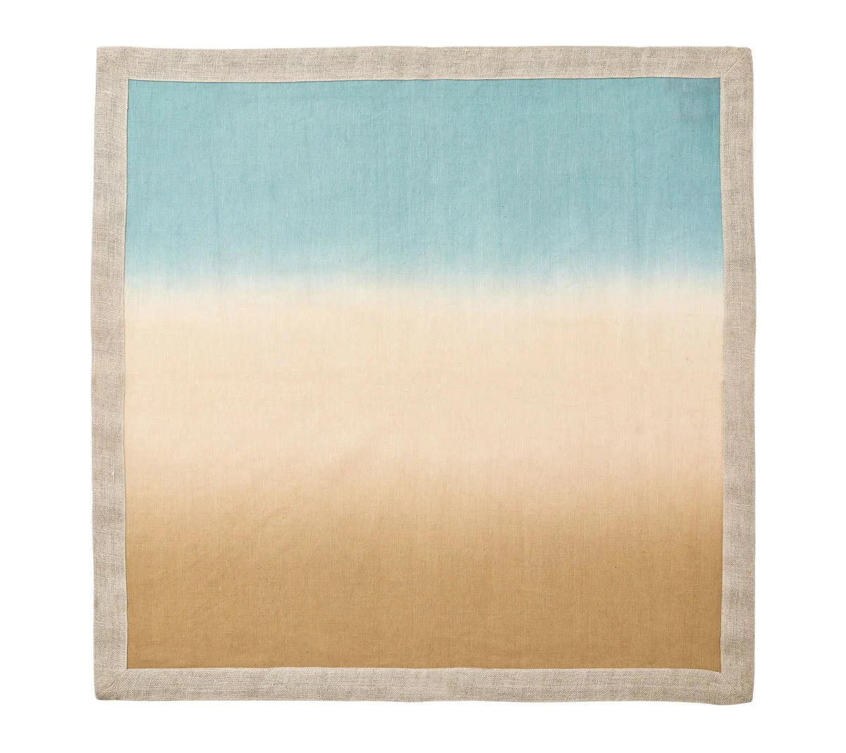 Kim Seybert THE TABLE DIP DYE NAPKIN NATURAL & SEAFOAM