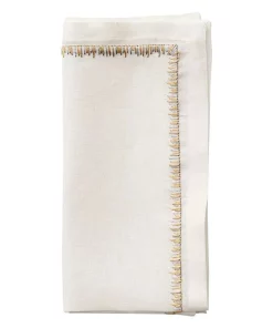 Kim Seybert FILAMENT NAPKIN WHITE & GOLD