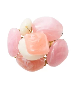 Kim Seybert THE TABLE SEA STONE NAPKIN RING SET BLUSH