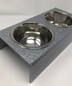 EYE CANDY EYE CANDY ACRYLIC By CH DOG BOWL | SILVER GLITTER