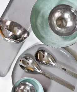 Julia Knight CASCADE SALAD SERVING SET | SILVER