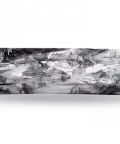 Nashi Home SWIRL RESIN RECTANGLE TRAYS BLACK