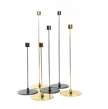 Gentner Design CANDLELIGHT PIN CANDLESTICKS | SET 3 | DARKENED BRASS