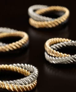 L'Objet DECO TWIST NAPKIN RING | SET OF 4 | VARIOUS THE TABLE