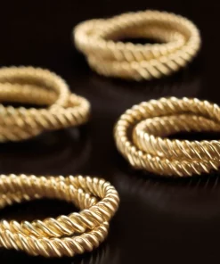L'Objet DECO TWIST NAPKIN RING | SET OF 4 | VARIOUS THE TABLE