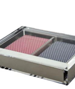 Tizo SILVER ACRYLIC CARD HOLDER SET GAMES & GADGETS