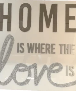 EYE CANDY HOME IS WHERE THE LOVE IS ART | WHITE & MIRROR | 24x24 WALL DECOR