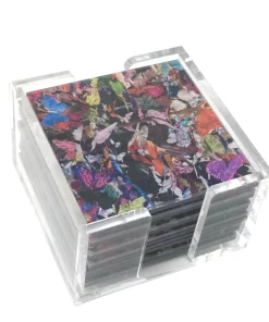 EYE CANDY BUTTERFLY NIGHTS COASTER SET WINE & BAR