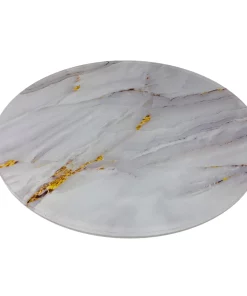 EYE CANDY SERVING ACRYLIC LAZY SUSAN 16" GOLD MARBLE