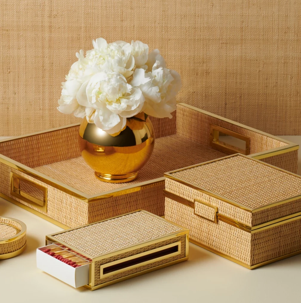THE HOME COLETTE CANE TRAY | AERIN