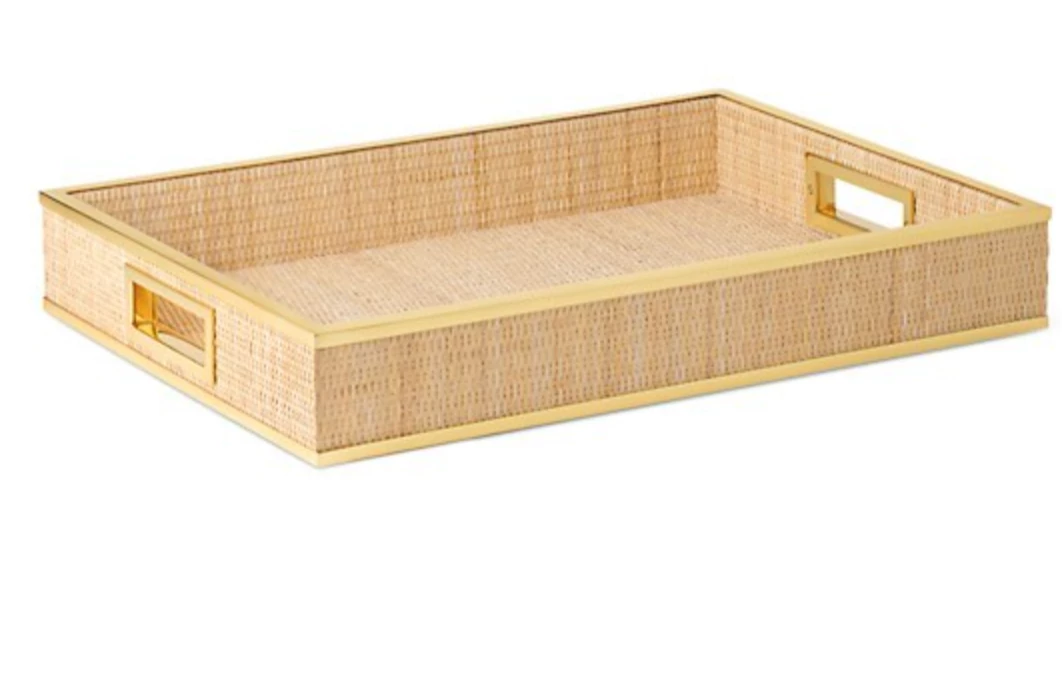 THE HOME COLETTE CANE TRAY | AERIN