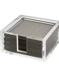 Tizo ACRYLIC COASTER SET SILVER