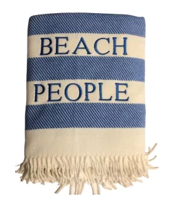 A Soft Idea THE HOME BEACH PEOPLE THROW | BLUE STRIPE