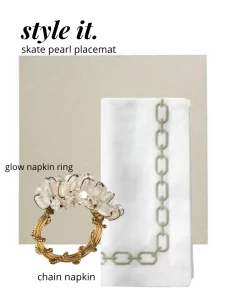 Bodrum CHAINS NAPKIN GOLD | SET OF 4 THE TABLE