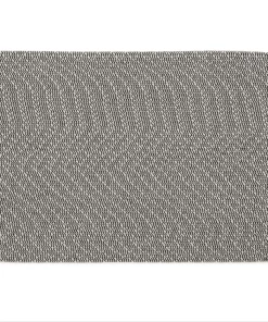 Deborah Rhodes THE TABLE TWEED FRINGE RECTANGLE PLACEMAT | BLACK