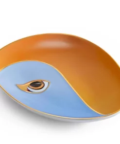 L'Objet LITO EYE OVAL TRAY | BLUE & ORANGE
