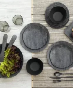 TarHong FAUX EBONY WOOD SALAD SERVER SET