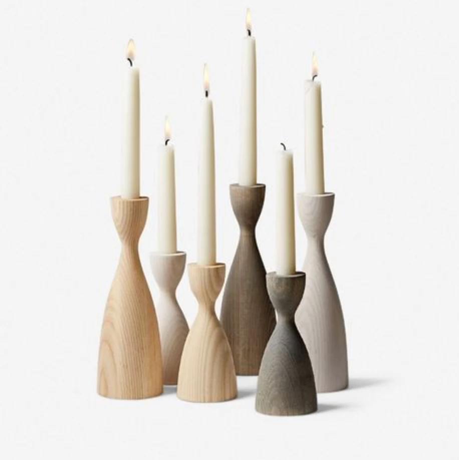 Farmhouse Pottery PANTRY CANDLESTICK SET | GREY CANDLELIGHT