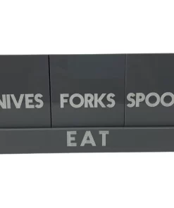 EYE CANDY LET'S EAT! ACRYLIC SILVERWARE CADDY