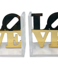 EYE CANDY LOVE BOOKENDS | GOLD OR CUSTOM COLORS BOOKS & BOOKENDS