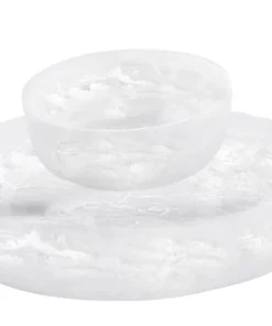 Nashi Home SERVING SWIRL RESIN ROUND BOWL | WHITE | VARIOUS SIZES