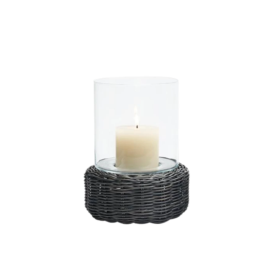 Pigeon And Poodle CANDLELIGHT AMITY RATTAN HURRICANES GREY