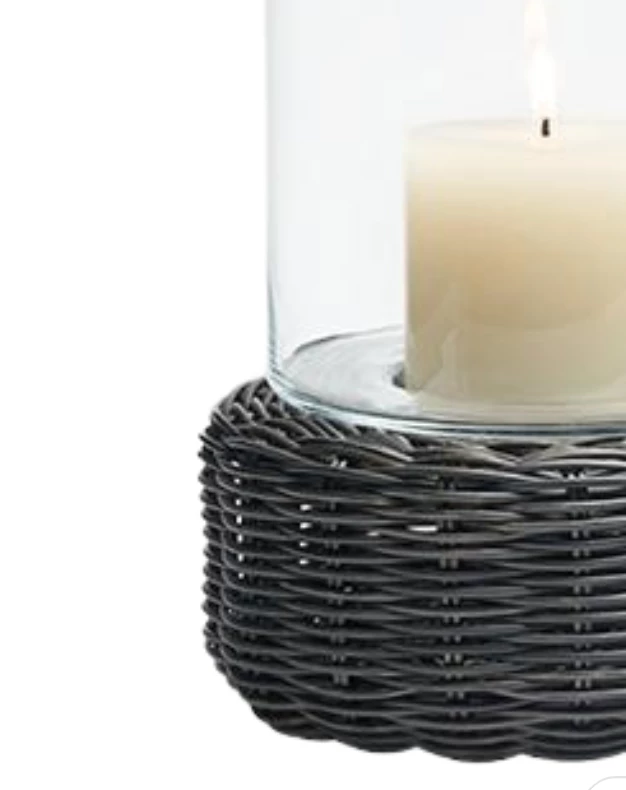 Pigeon And Poodle CANDLELIGHT AMITY RATTAN HURRICANES GREY