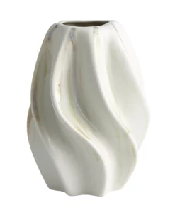 Global Views TWIST CERAMIC VASE | IVORY VASES & VESSELS