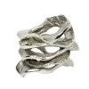 Kim Seybert FLUX NAPKIN RING SILVER THE TABLE