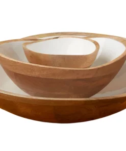 Be Home MANGO WOOD & ENAMEL LARGE BOWL | 15