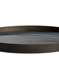 Notre Monde/ Ethnicraft ORGANIC PATTERN TRAY | GRAPHITE |LARGE THE HOME